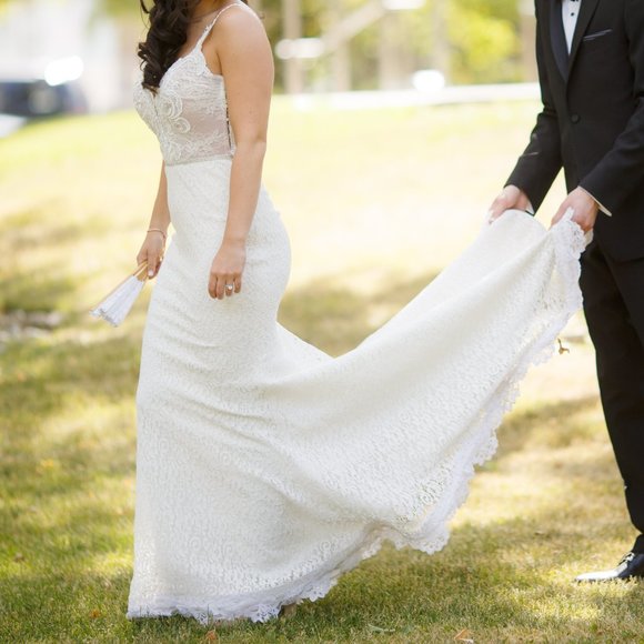 Wedding Dress - low back, spaghetti strap dress - Picture 14 of 16